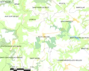 Poziția localității Blot-l'Église