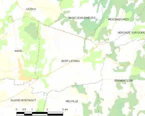 Poziția localității Bort-l'Étang