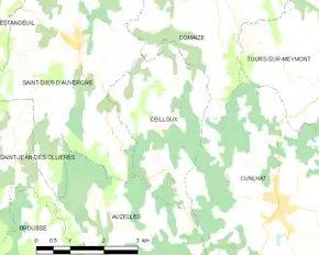 Poziția localității Ceilloux