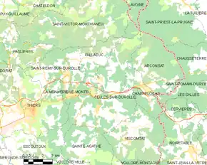 Poziția localității Celles-sur-Durolle