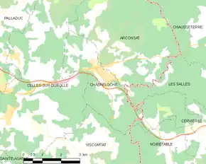 Poziția localității Chabreloche