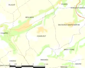 Poziția localității Chadeleuf