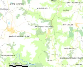 Poziția localității Châteauneuf-les-Bains