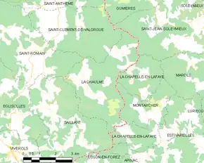 Poziția localității La Chaulme