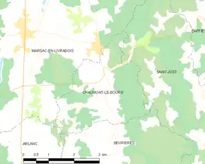 Poziția localității Chaumont-le-Bourg
