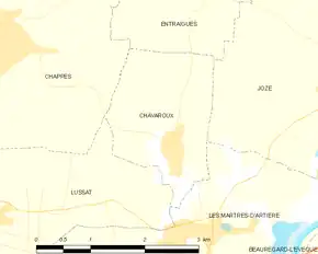 Poziția localității Chavaroux