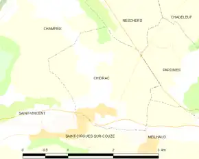 Poziția localității Chidrac