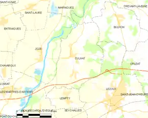 Poziția localității Culhat