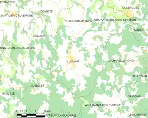 Poziția localității Cunlhat