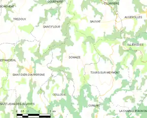 Poziția localității Domaize