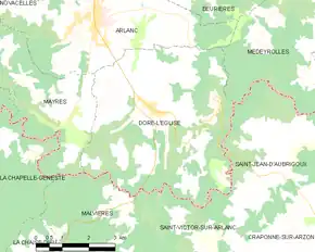 Poziția localității Dore-l'Église