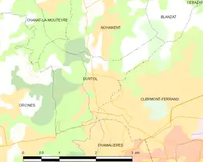 Poziția localității Durtol