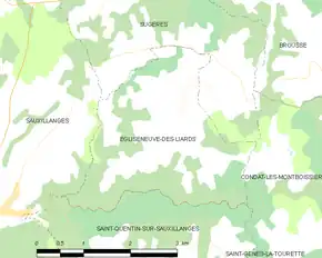 Poziția localității Égliseneuve-des-Liards