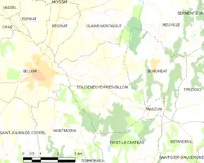 Poziția localității Égliseneuve-près-Billom