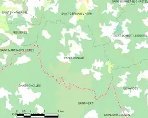 Poziția localității Fayet-Ronaye