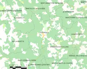 Poziția localității Fournols