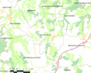 Poziția localității La Goutelle