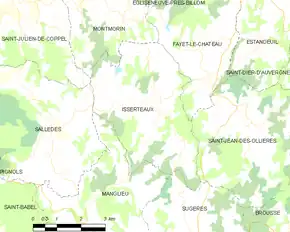 Poziția localității Isserteaux