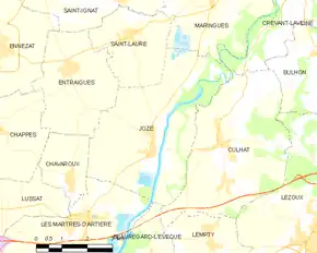 Poziția localității Joze