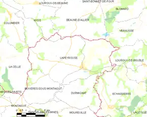 Poziția localității Lapeyrouse