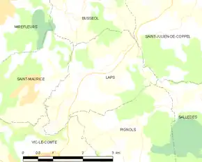 Poziția localității Laps