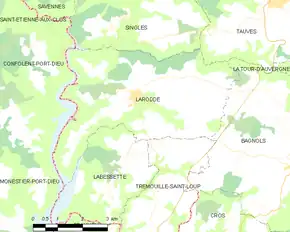 Poziția localității Larodde