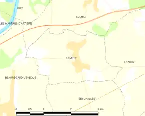 Poziția localității Lempty