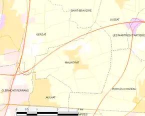 Poziția localității Malintrat