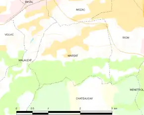 Poziția localității Marsat