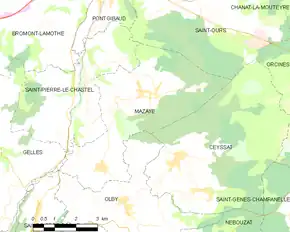 Poziția localității Mazaye