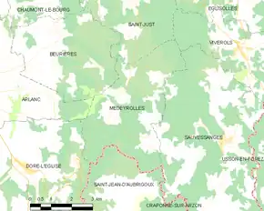 Poziția localității Medeyrolles