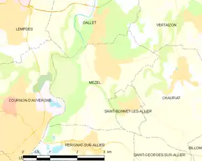 Poziția localității Mezel