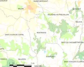 Poziția localității Montmorin