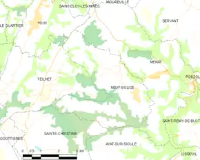 Poziția localității Neuf-Église