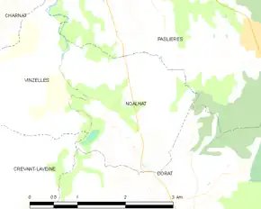 Poziția localității Noalhat