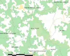 Poziția localității Novacelles