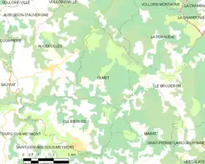 Poziția localității Olmet