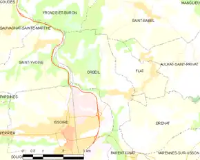 Poziția localității Orbeil