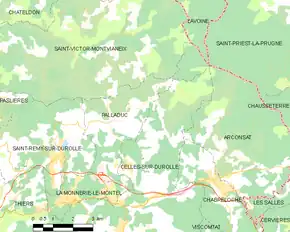 Poziția localității Palladuc