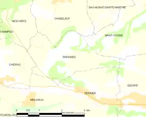 Poziția localității Pardines