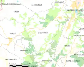 Poziția localității Le Quartier