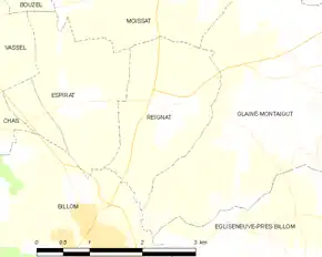 Poziția localității Reignat