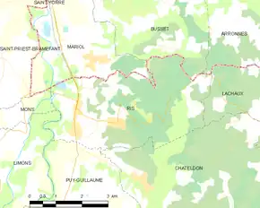 Poziția localității Ris