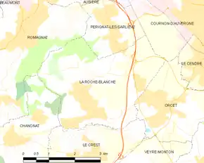 Poziția localității La Roche-Blanche