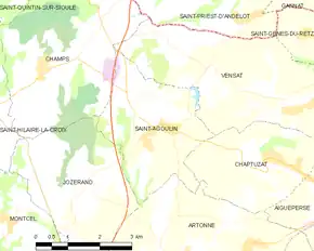 Poziția localității Saint-Agoulin