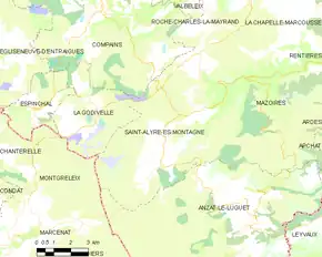 Poziția localității Saint-Alyre-ès-Montagne