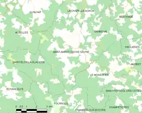 Poziția localității Saint-Amant-Roche-Savine