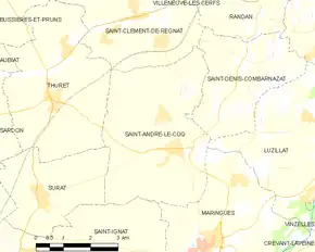 Poziția localității Saint-André-le-Coq