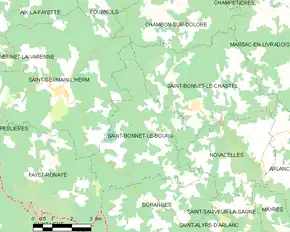 Poziția localității Saint-Bonnet-le-Bourg