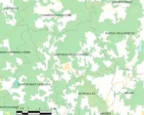 Poziția localității Saint-Bonnet-le-Chastel